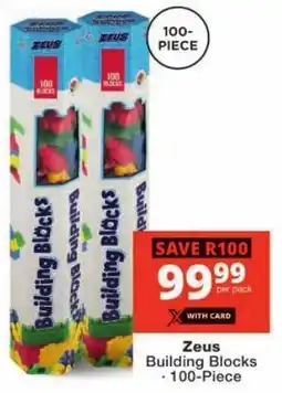 Checkers Zeus Building Blocks offer