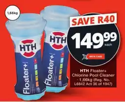 Checkers HTH Floater+ Chlorine Pool Cleaner offer