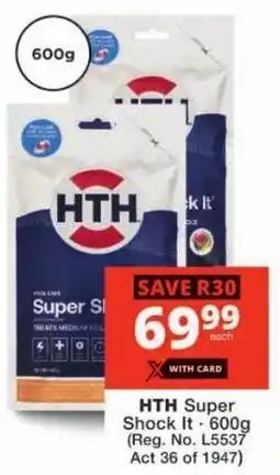 Checkers HTH Super Shock It offer