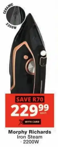 Checkers Morphy Richards Iron Steam offer