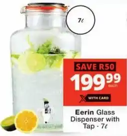 Eerin Glass Dispenser with Tap