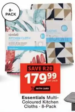 Checkers Essentials Multi-Coloured Kitchen Cloths offer