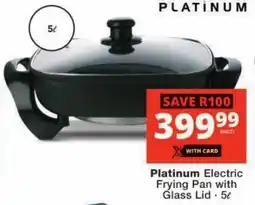 Checkers Platinum Electric Frying Pan with Glass Lid offer