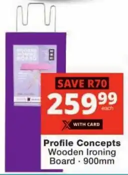 Checkers Profile Concepts Wooden Ironing Board offer