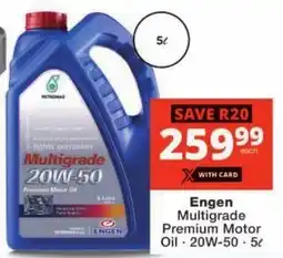 Checkers Engen Multigrade Premium Motor Oil offer
