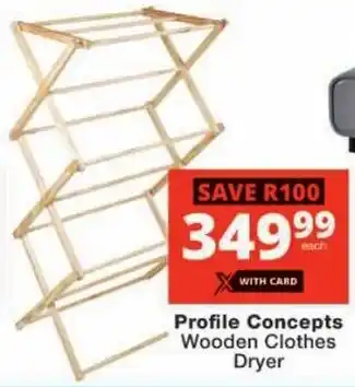 Checkers Profile Concepts Wooden Clothes Dryer offer