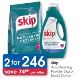 Clicks Skip Auto Washing Powder or Liquid offer