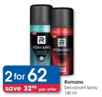 Clicks Romano Deodorant Spray offer