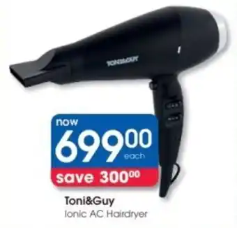Clicks Toni&Guy Ionic AC Hairdryer offer