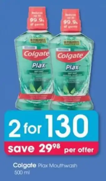 Clicks Colgate Plax Mouthwash offer