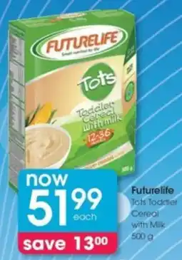 Clicks Futurelife Tots Toddler Cereal with Milk offer