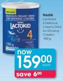 Clicks Nestlé Lacktokid 4 Delicious Creamy Drink for Growing Children offer