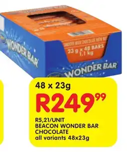 Shoprite Beacon wonder bar chocolate offer