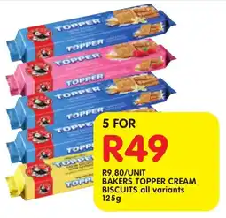 Shoprite Bakers topper cream biscuits all variants offer