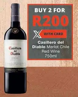 Checkers Casillero del Diablo Merlot Chile Red Wine offer
