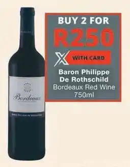 Checkers Baron Philippe De Rothschild Bordeaux Red Wine offer