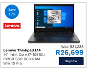 First Shop Lenovo Thinkpad L14 offer