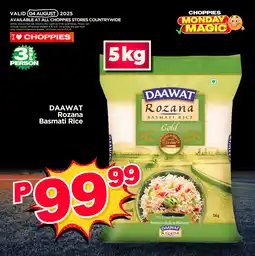 Choppies Daawat Rozana Basmati Rice offer