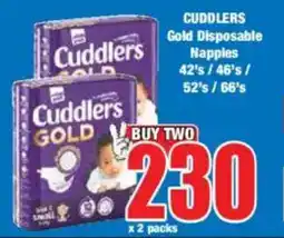 Boxer CUDDLERS Gold Disposable Nappies offer