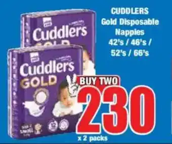 Boxer CUDDLERS Gold Disposable Nappies offer