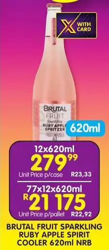 Shoprite Liquor Brutal fruit sparkling ruby apple spirit cooler nrb offer