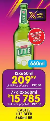 Shoprite Liquor Castle lite beer rb offer