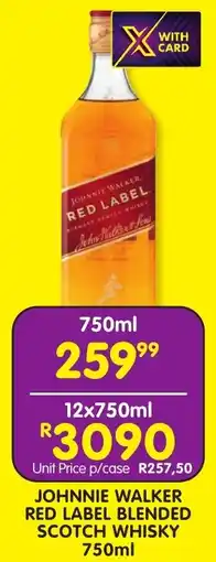 Shoprite Liquor Johnnie walker red label blended scotch whisky offer