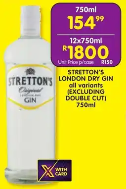 Shoprite Liquor Stretton's london dry gin all variants offer