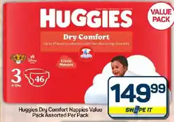 Pick n Pay Hypermarket Huggies Dry Comfort Nappies Value Pack Assorted offer
