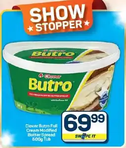 Pick n Pay Hypermarket Clover Butro Full Cream Modified Butter Spread Tub offer