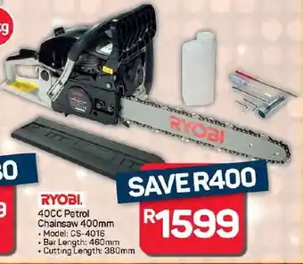 Pick n Pay Hypermarket RYOBI 40CC Petrol Chainsaw offer