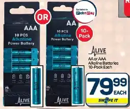 Pick n Pay Hypermarket Alive AA or AAA Alkaline Batteries offer