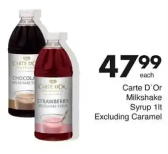 Save Hyper Carte D'Or Milkshake Syrup offer