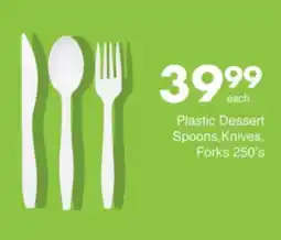 Save Hyper Plastic Dessert Spoons, Knives, Forks offer