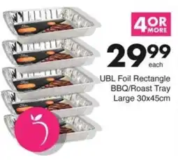 Save Hyper UBL Foil Rectangle BBQ/ Roast Tray Large offer