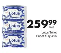 Save Hyper Lotus Toilet Paper 1Ply offer