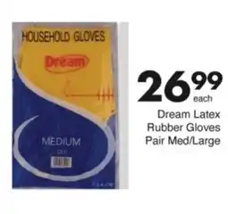 Save Hyper Dream Latex Rubber Gloves Pair Med/ Large offer