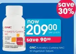 Clicks GNC N-Acetyl-L-Cysteine NAC offer