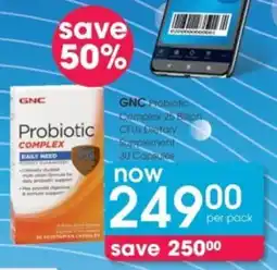 Clicks GNC Probiotic Complex 25 Billion CFUs Dietary Supplement offer