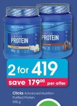 Clicks Clicks Advanced Nutrition Purified Protein offer