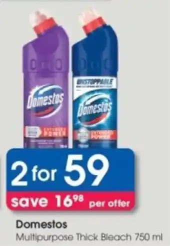 Clicks Domestos Multipurpose Thick Bleach offer