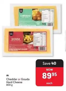 Makro m Cheddar or Gouda Hard Cheese offer