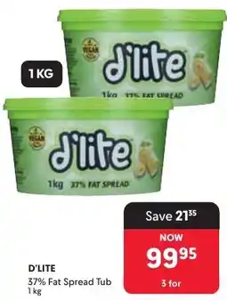 Makro D'LITE 37% Fat Spread Tub offer