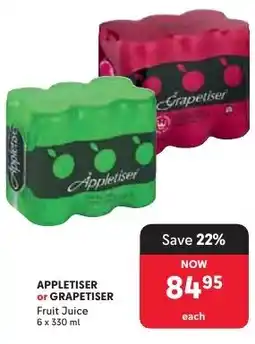 Makro Appletiser or Grapetiser offer