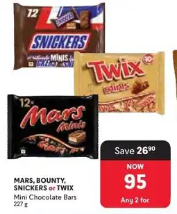 Makro MARS, BOUNTY, SNICKERS or TWIX Mini Chocolate Bars offer