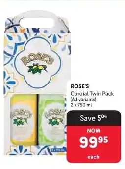 Makro ROSE'S Cordial Twin Pack offer