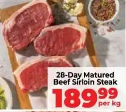 Food Lover's Market 28-Day Matured Beef Sirloin Steak offer