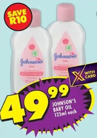 Shoprite Johnson's baby oil offer