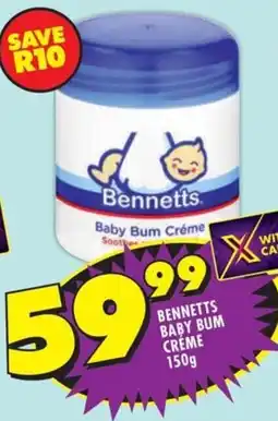 Shoprite Bennetts baby bum créme offer