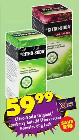 Shoprite Citro-Soda Original/ Cranberry Antacid Effervescent Granules offer
